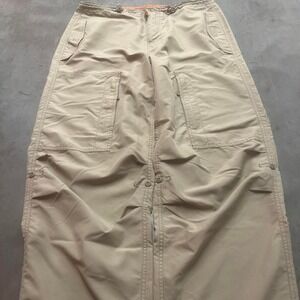 1999 gap mens tan baggy paratrooper military wide leg adventure pants M